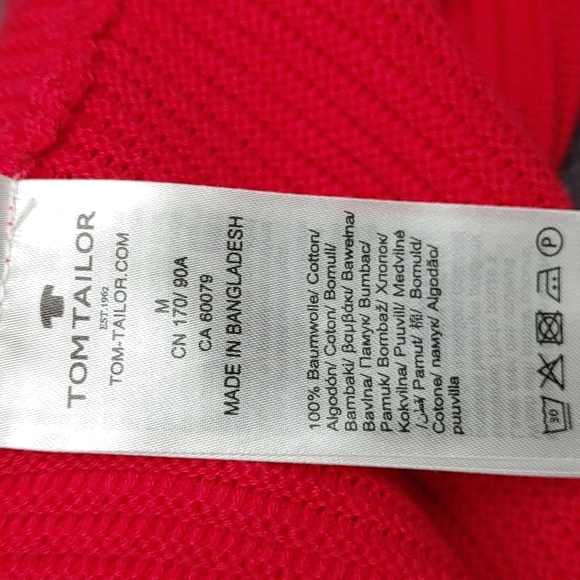 Tom Tailor rib knit pullover sweater pink 100% cotton size medium - Picture 3 of 7